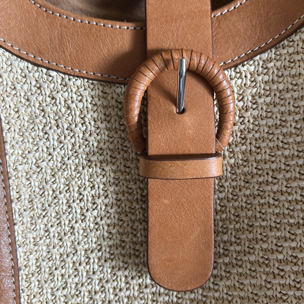 NWOT Calvacanti Straw Tote Bag - Picture 5 of 11